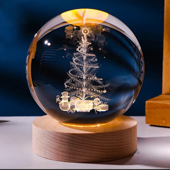 Luminous starry sky and planet moon moon crystal ball small night lamp projection ambience light creative gift new strange gift