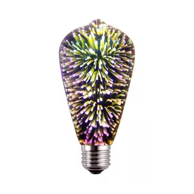 Three-dimensional Colorful Art Light Bulb Led